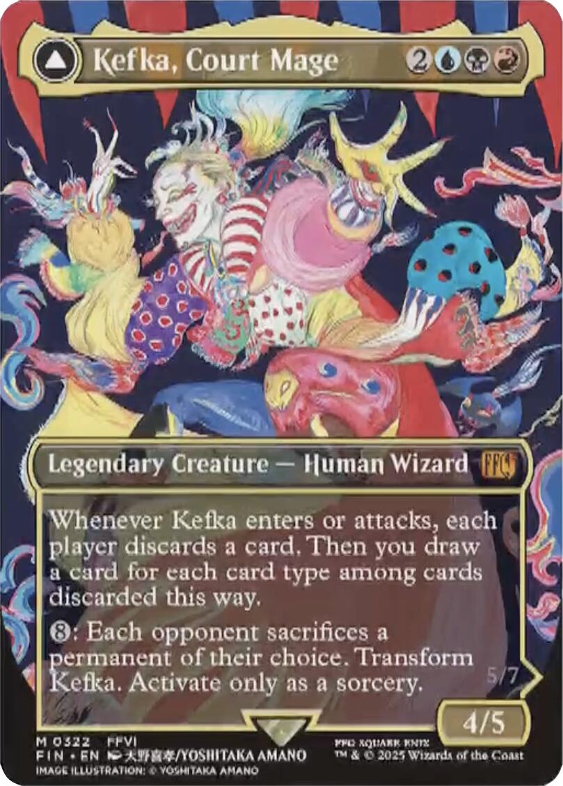 Kefka, Court Mage // Kefka, Ruler of Ruin (Borderless) (0322) [FINAL FANTASY] | Jomio and Rueliete's Cards and Comics