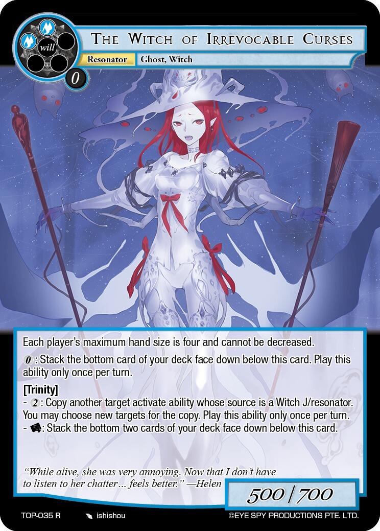 The Witch of Irrevocable Curses (TOP-035 R) [Ten Oaths of Protopaterpolis' War] | Jomio and Rueliete's Cards and Comics