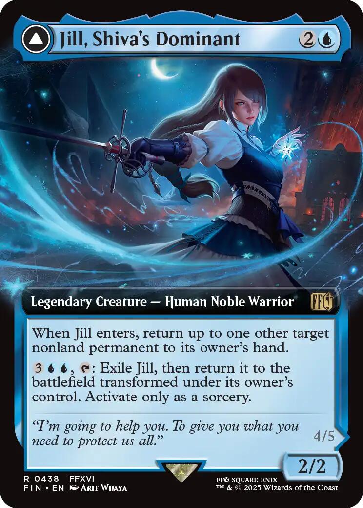 Jill, Shiva's Dominant // Shiva, Warden of Ice (Extended Art) [FINAL FANTASY] | Jomio and Rueliete's Cards and Comics