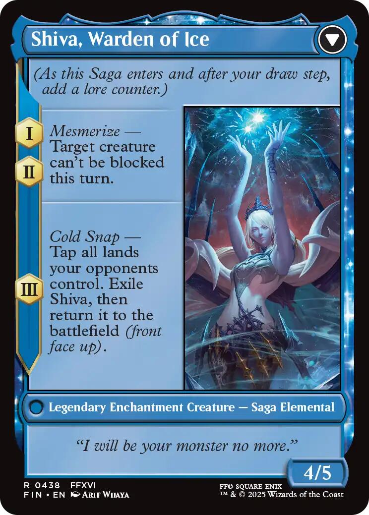 Jill, Shiva's Dominant // Shiva, Warden of Ice (Extended Art) [FINAL FANTASY] | Jomio and Rueliete's Cards and Comics