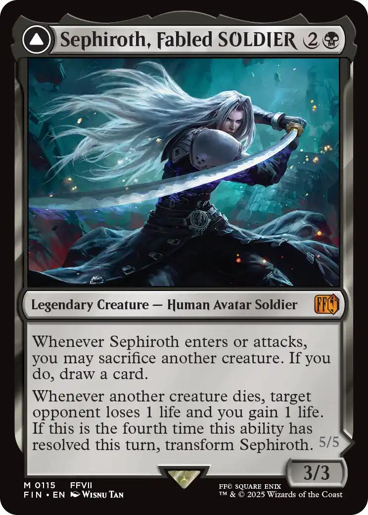 Sephiroth, Fabled SOLDIER // Sephiroth, One-Winged Angel [FINAL FANTASY] | Jomio and Rueliete's Cards and Comics