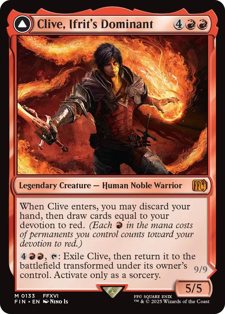 Clive, Ifrit's Dominant // Ifrit, Warden of Inferno [FINAL FANTASY] | Jomio and Rueliete's Cards and Comics
