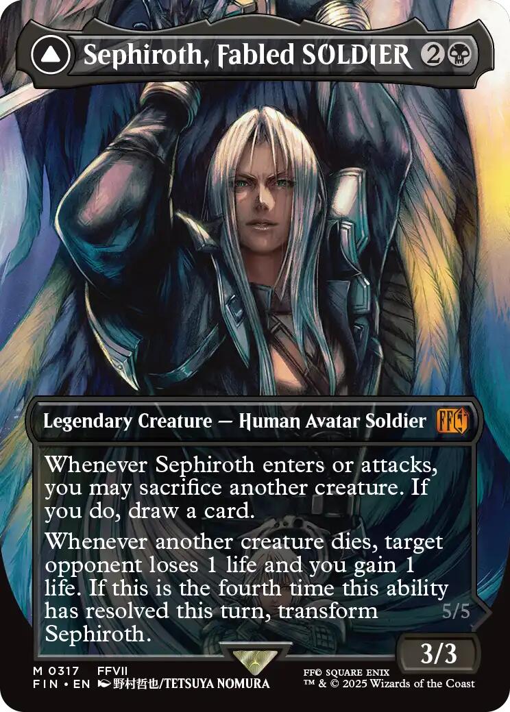 Sephiroth, Fabled SOLDIER // Sephiroth, One-Winged Angel (Borderless) (0317) [FINAL FANTASY] | Jomio and Rueliete's Cards and Comics