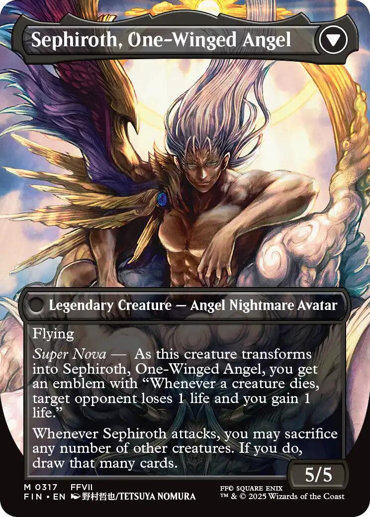 Sephiroth, Fabled SOLDIER // Sephiroth, One-Winged Angel (Borderless) (0317) [FINAL FANTASY] | Jomio and Rueliete's Cards and Comics