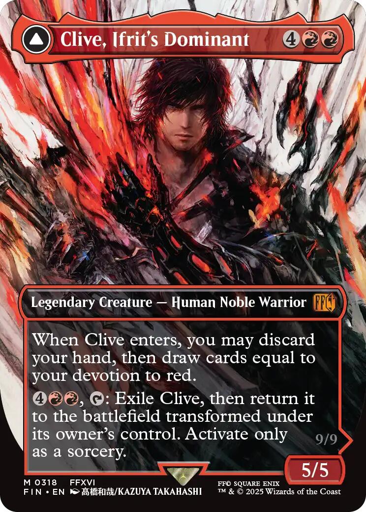 Clive, Ifrit's Dominant // Ifrit, Warden of Inferno (Borderless) (0318) [FINAL FANTASY] | Jomio and Rueliete's Cards and Comics