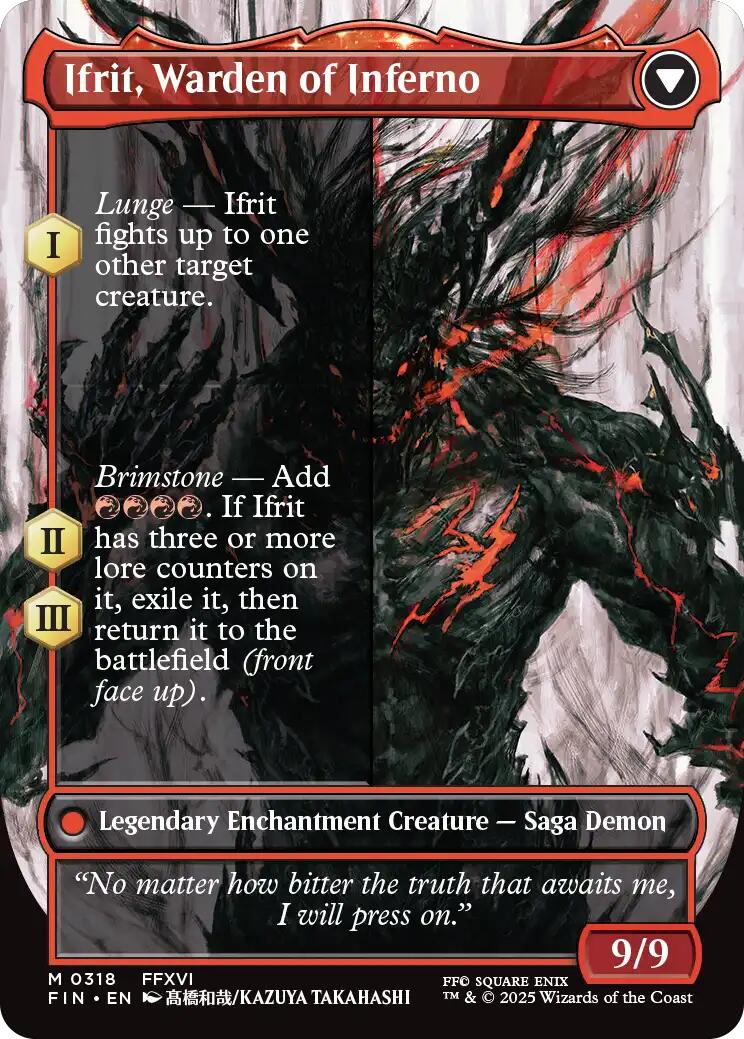 Clive, Ifrit's Dominant // Ifrit, Warden of Inferno (Borderless) (0318) [FINAL FANTASY] | Jomio and Rueliete's Cards and Comics
