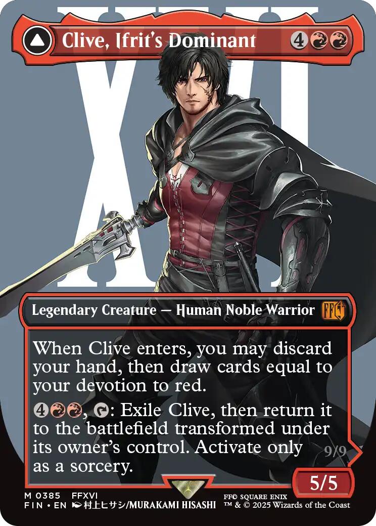 Clive, Ifrit's Dominant // Ifrit, Warden of Inferno (Borderless) (0385) [FINAL FANTASY] | Jomio and Rueliete's Cards and Comics