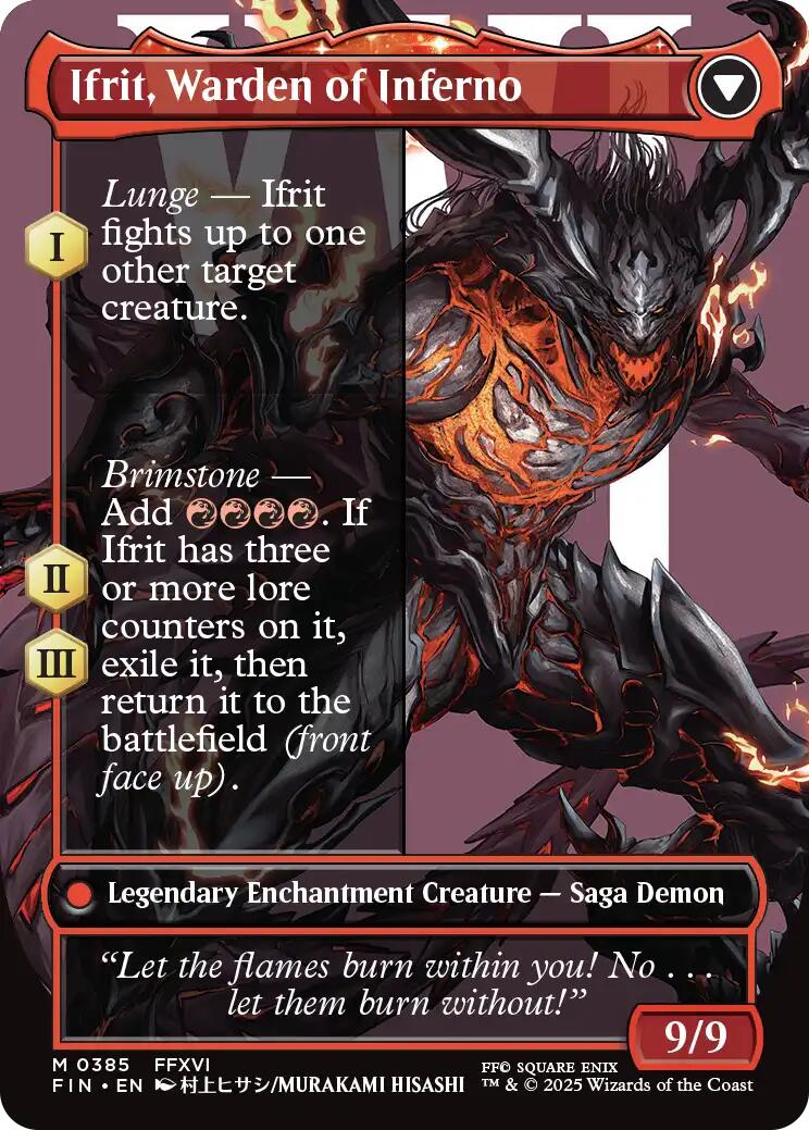 Clive, Ifrit's Dominant // Ifrit, Warden of Inferno (Borderless) (0385) [FINAL FANTASY] | Jomio and Rueliete's Cards and Comics