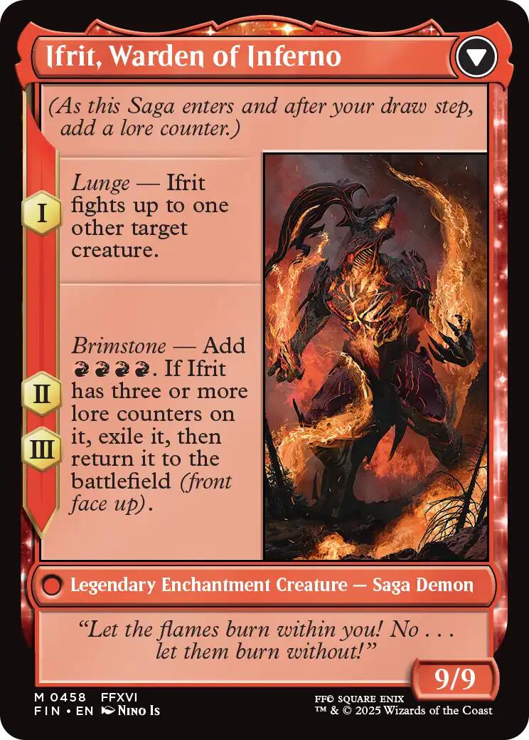 Clive, Ifrit's Dominant // Ifrit, Warden of Inferno (Extended Art) [FINAL FANTASY] | Jomio and Rueliete's Cards and Comics