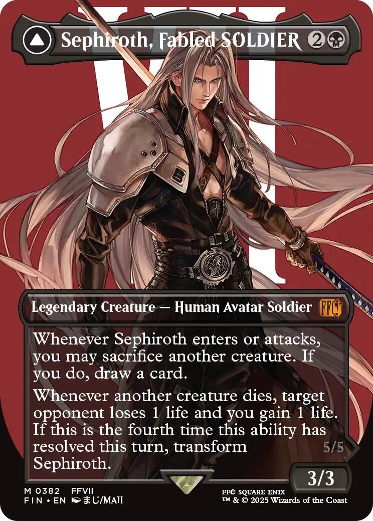 Sephiroth, Fabled SOLDIER // Sephiroth, One-Winged Angel (Borderless) (0382) [FINAL FANTASY] | Jomio and Rueliete's Cards and Comics