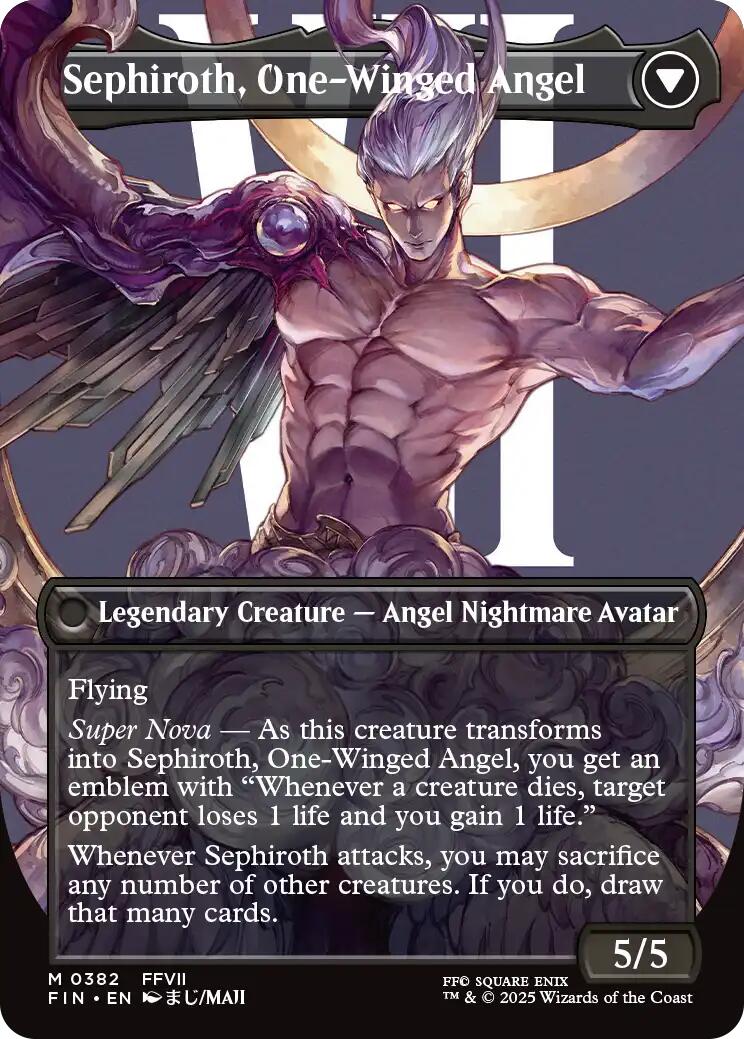 Sephiroth, Fabled SOLDIER // Sephiroth, One-Winged Angel (Borderless) (0382) [FINAL FANTASY] | Jomio and Rueliete's Cards and Comics