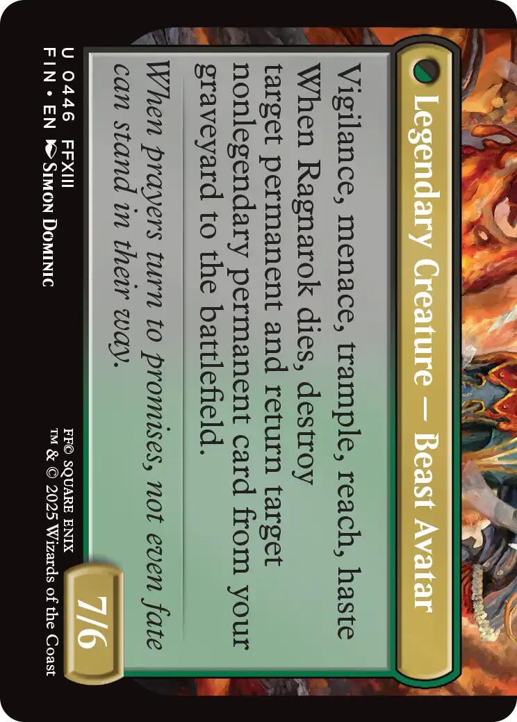 Fang, Fearless l'Cie (Extended Art) [FINAL FANTASY] | Jomio and Rueliete's Cards and Comics