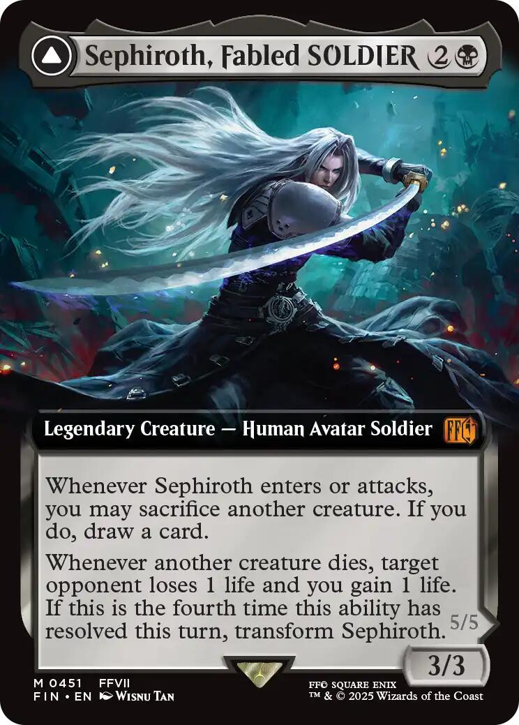 Sephiroth, Fabled SOLDIER // Sephiroth, One-Winged Angel (Extended Art) [FINAL FANTASY] | Jomio and Rueliete's Cards and Comics