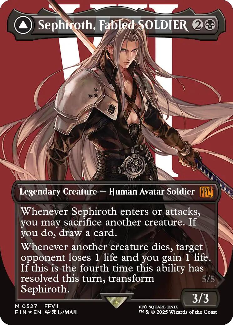 Sephiroth, Fabled SOLDIER // Sephiroth, One-Winged Angel (Borderless) (Surge Foil) [FINAL FANTASY] | Jomio and Rueliete's Cards and Comics