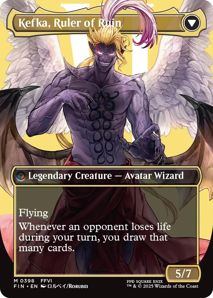 Kefka, Court Mage // Kefka, Ruler of Ruin (Borderless) (0398) [FINAL FANTASY] | Jomio and Rueliete's Cards and Comics