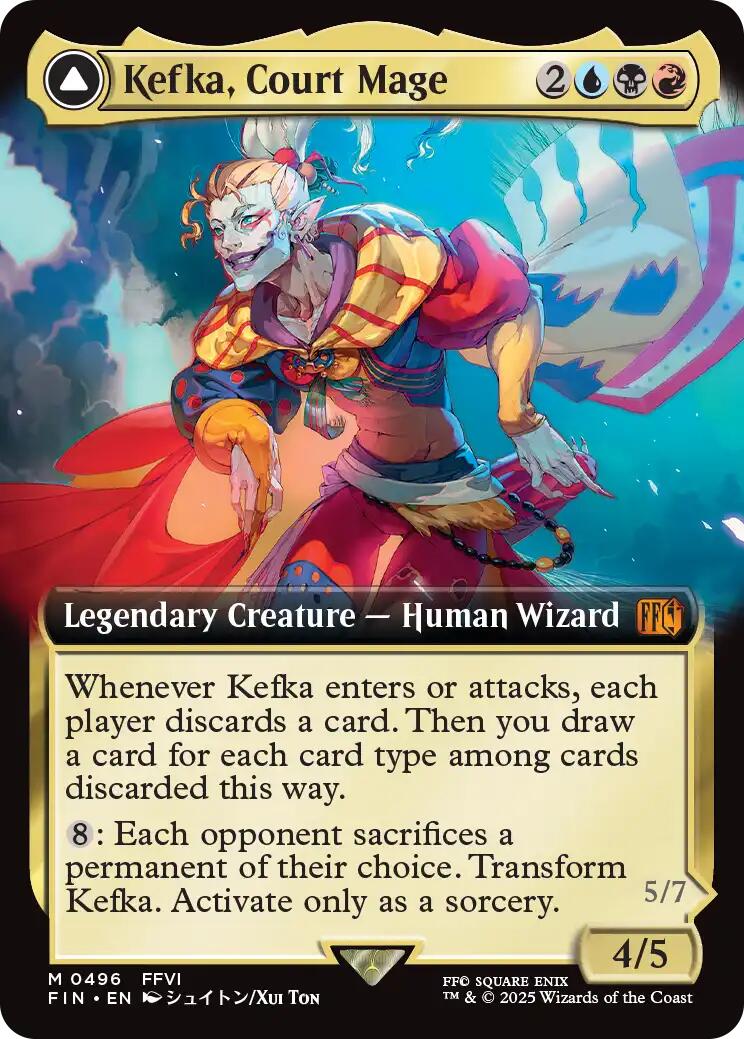 Kefka, Court Mage // Kefka, Ruler of Ruin (Extended Art) [FINAL FANTASY] | Jomio and Rueliete's Cards and Comics