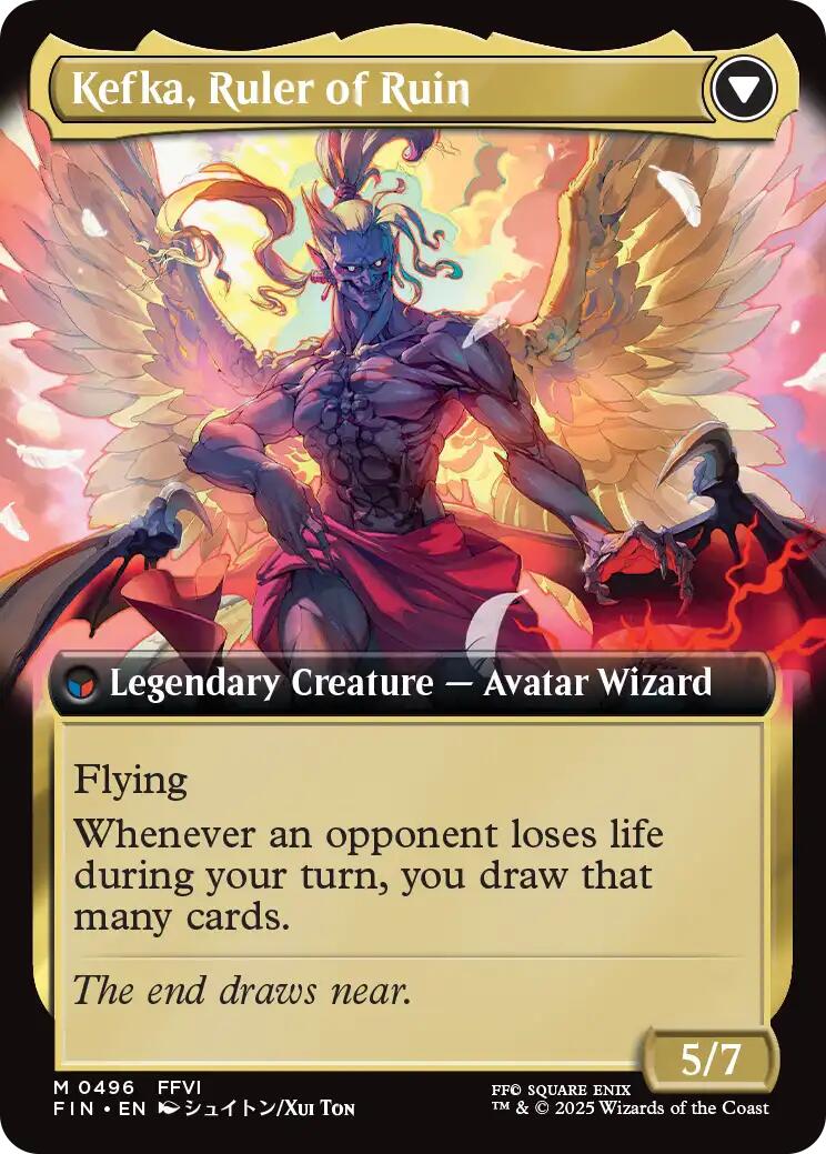 Kefka, Court Mage // Kefka, Ruler of Ruin (Extended Art) [FINAL FANTASY] | Jomio and Rueliete's Cards and Comics