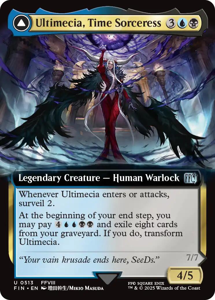 Ultimecia, Time Sorceress // Ultimecia, Omnipotent (Extended Art) [FINAL FANTASY] | Jomio and Rueliete's Cards and Comics