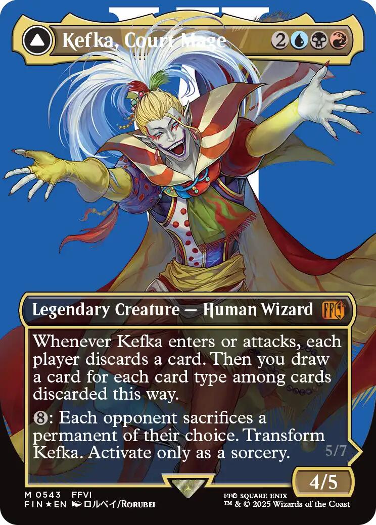 Kefka, Court Mage // Kefka, Ruler of Ruin (Borderless) (Surge Foil) [FINAL FANTASY] | Jomio and Rueliete's Cards and Comics