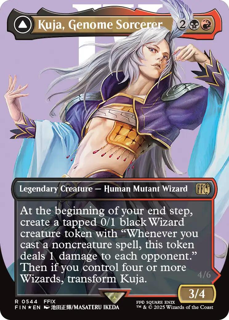 Kuja, Genome Sorcerer // Trance Kuja, Fate Defied (Borderless) (Surge Foil) [FINAL FANTASY] | Jomio and Rueliete's Cards and Comics