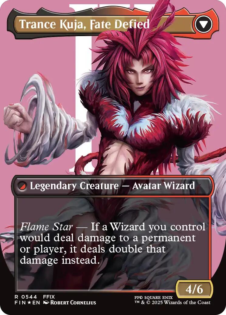 Kuja, Genome Sorcerer // Trance Kuja, Fate Defied (Borderless) (Surge Foil) [FINAL FANTASY] | Jomio and Rueliete's Cards and Comics