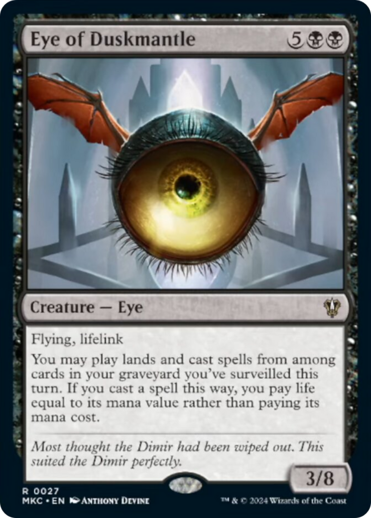 Eye of Duskmantle [Murders at Karlov Manor Commander] | Jomio and Rueliete's Cards and Comics