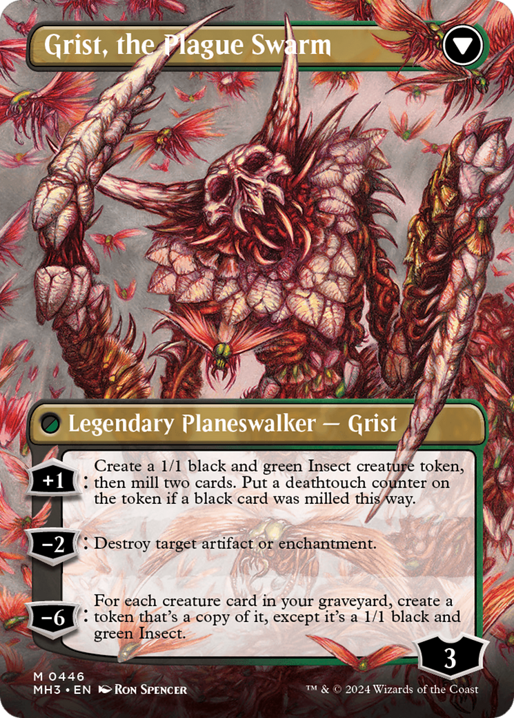 Grist, Voracious Larva // Grist, the Plague Swarm (Borderless) [Modern Horizons 3] | Jomio and Rueliete's Cards and Comics