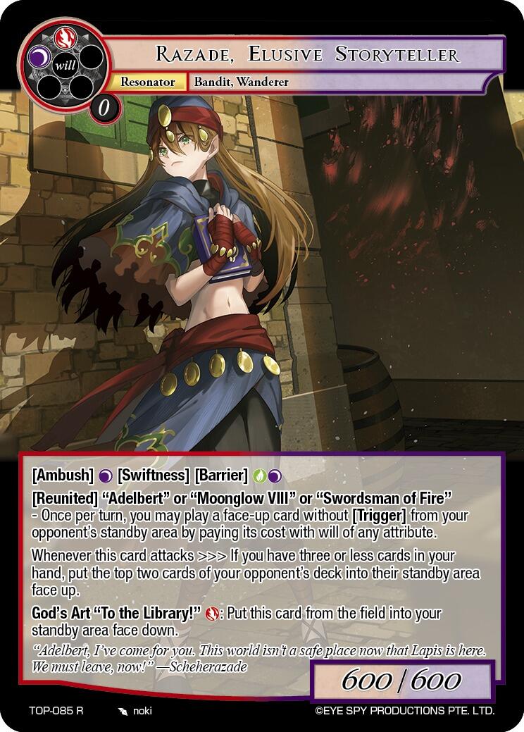 Razade, Elusive Storyteller (TOP-085 R) [Ten Oaths of Protopaterpolis' War] | Jomio and Rueliete's Cards and Comics