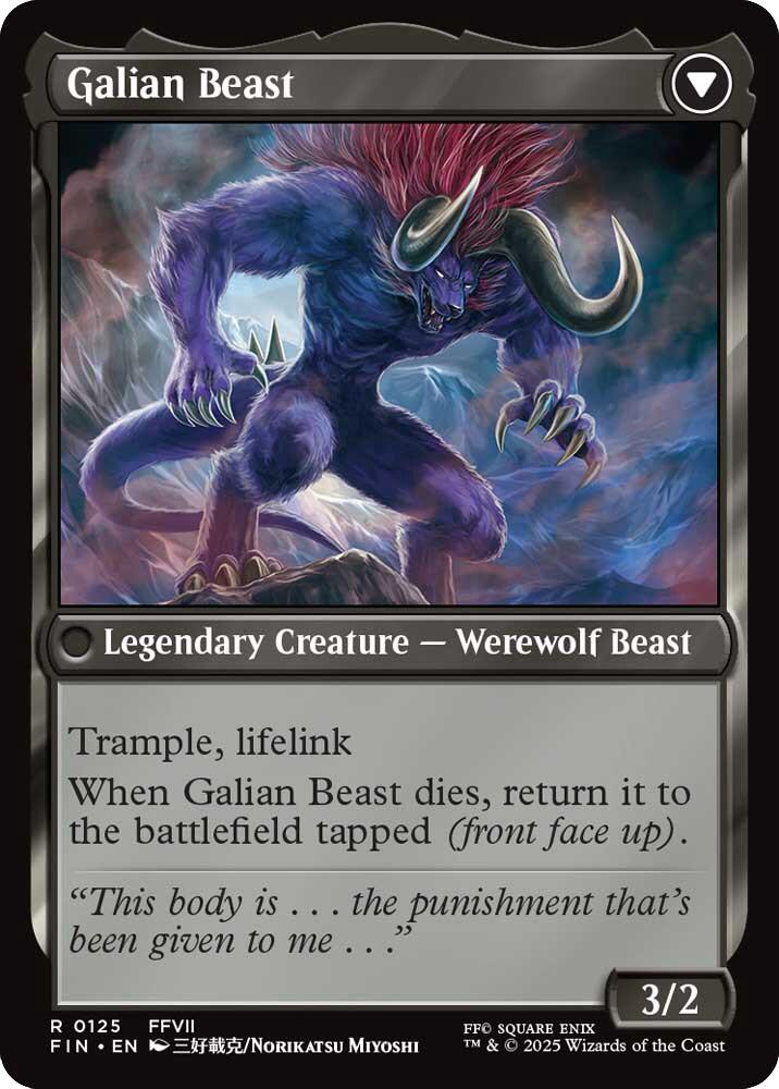 Vincent Valentine // Galian Beast [FINAL FANTASY] | Jomio and Rueliete's Cards and Comics