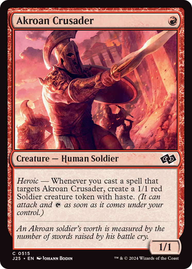 Akroan Crusader [Foundations Jumpstart] | Jomio and Rueliete's Cards and Comics
