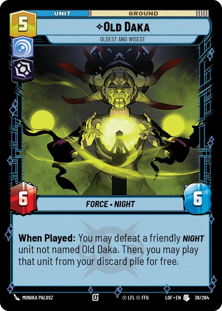 Old Daka - Oldest and Wisest (36/264) (36/264) [Legends of the Force] | Jomio and Rueliete's Cards and Comics
