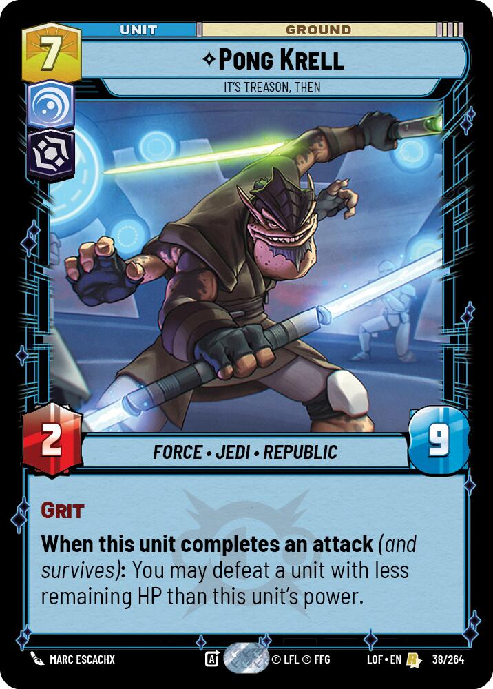 Pong Krell - It's Treason, Then (38/264) (38/264) [Legends of the Force] | Jomio and Rueliete's Cards and Comics