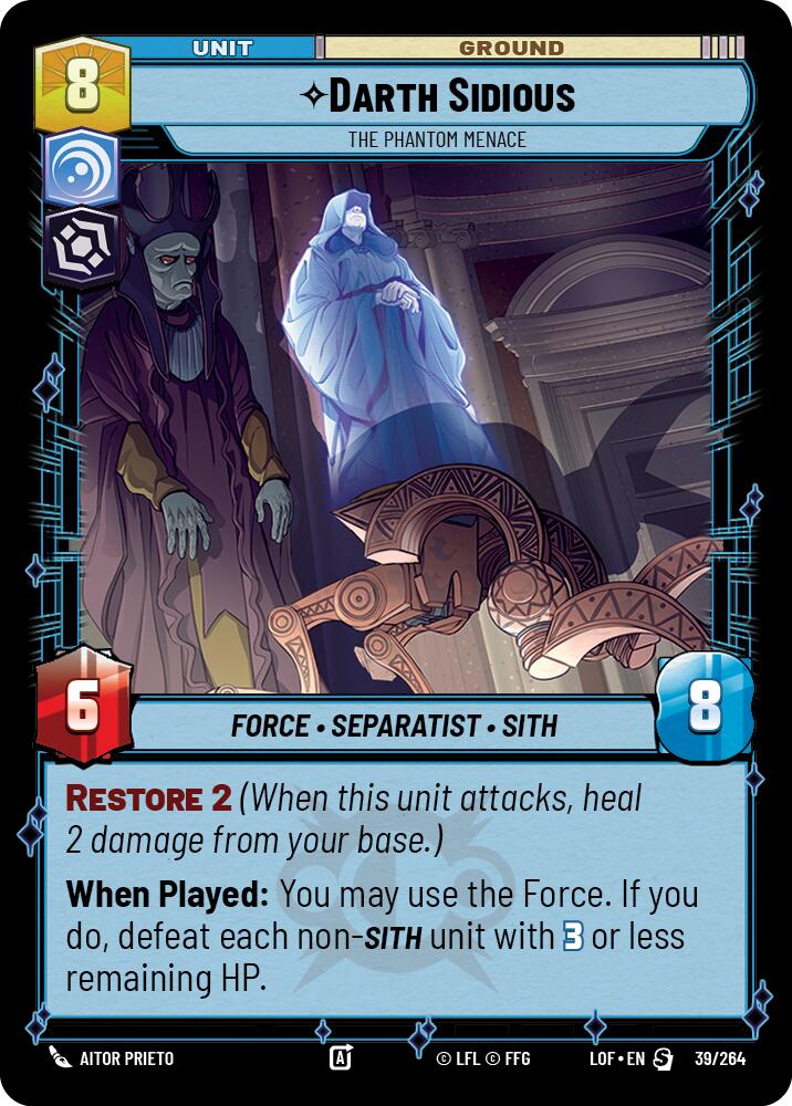 Darth Sidious - The Phantom Menace (39/264) (39/264) [Legends of the Force] | Jomio and Rueliete's Cards and Comics