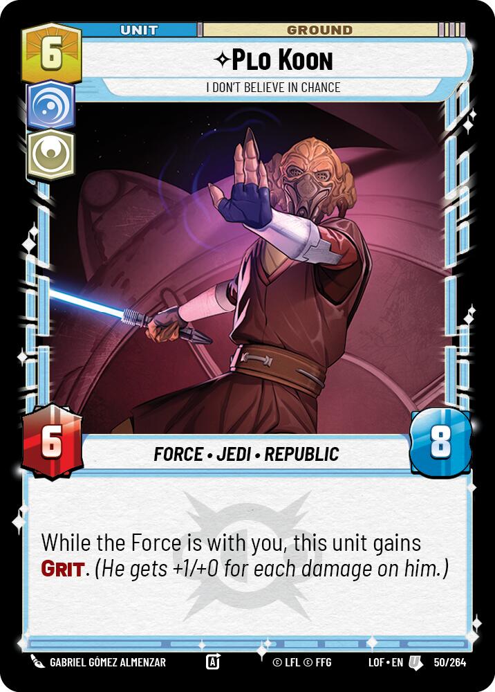 Plo Koon - I Don't Believe in Chance (50/264) (50/264) [Legends of the Force] | Jomio and Rueliete's Cards and Comics