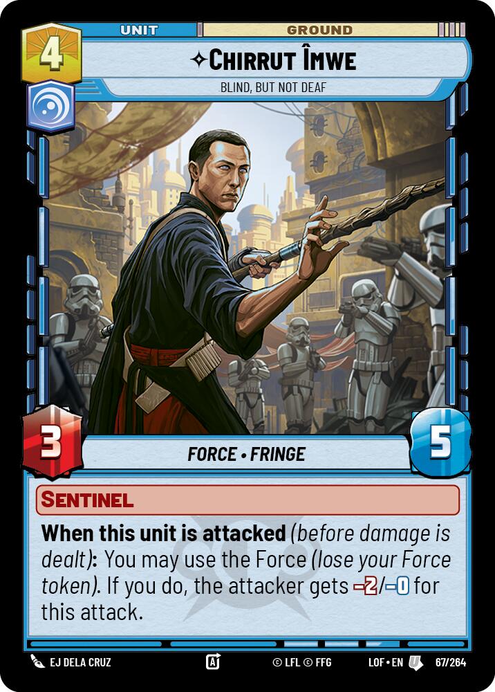 Chirrut Imwe - Blind, but not Deaf (67/264) (67/264) [Legends of the Force] | Jomio and Rueliete's Cards and Comics