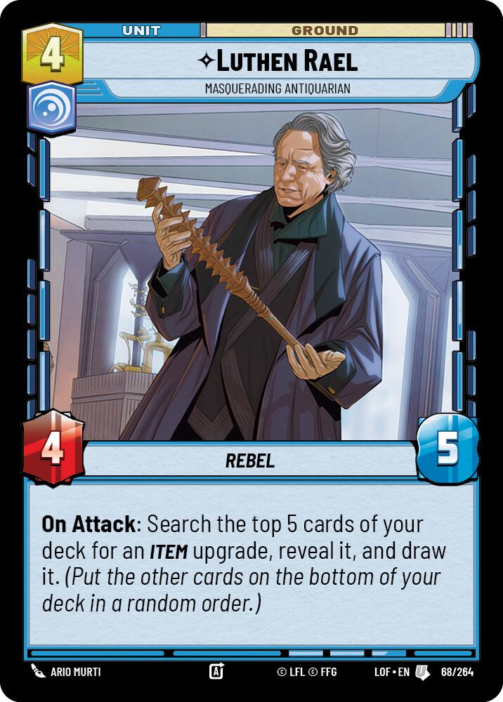 Luthen Rael - Masquerading Antiquarian (68/264) (68/264) [Legends of the Force] | Jomio and Rueliete's Cards and Comics