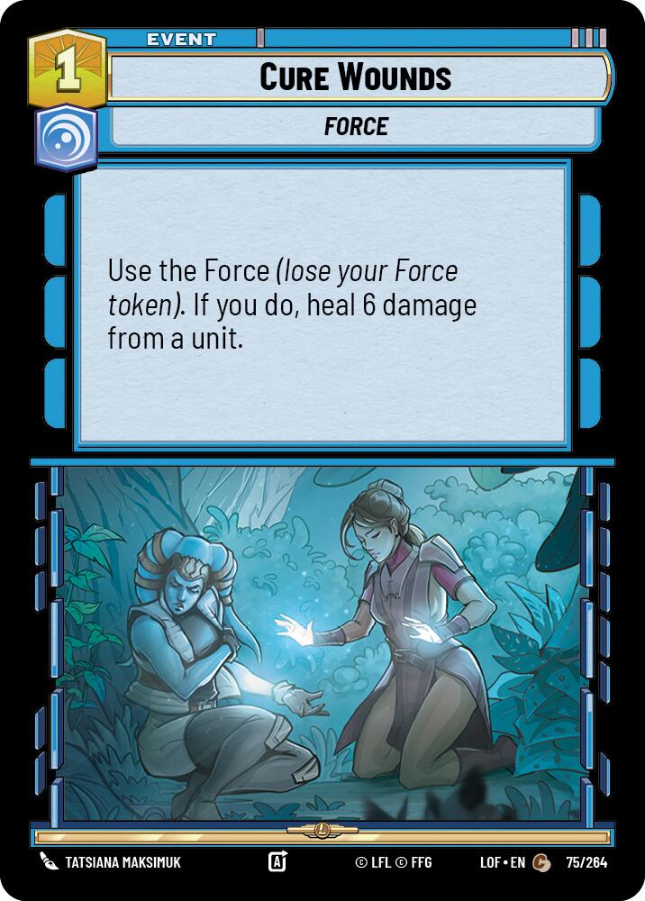 Cure Wounds (75/264) (75/264) [Legends of the Force] | Jomio and Rueliete's Cards and Comics
