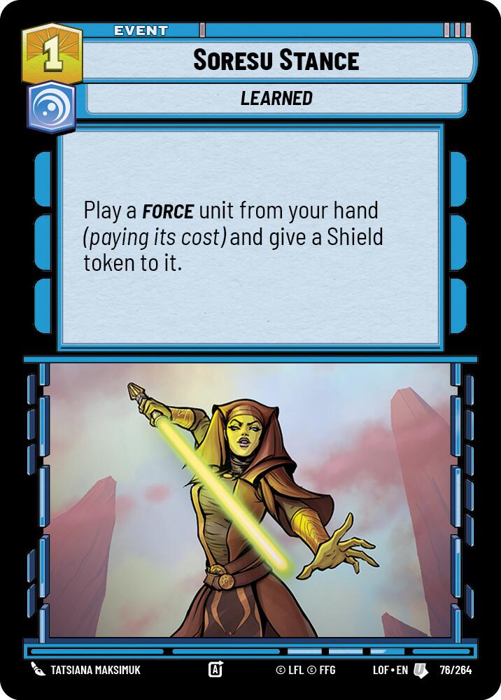 Soresu Stance (76/264) (76/264) [Legends of the Force] | Jomio and Rueliete's Cards and Comics