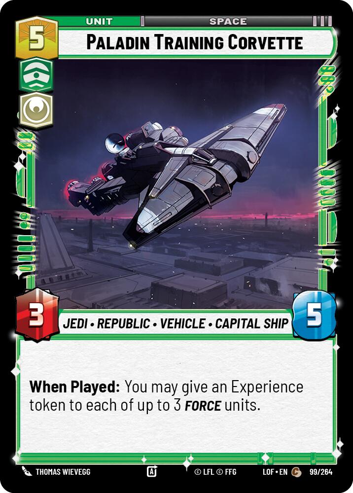 Paladin Training Corvette (99/264) (99/264) [Legends of the Force] | Jomio and Rueliete's Cards and Comics
