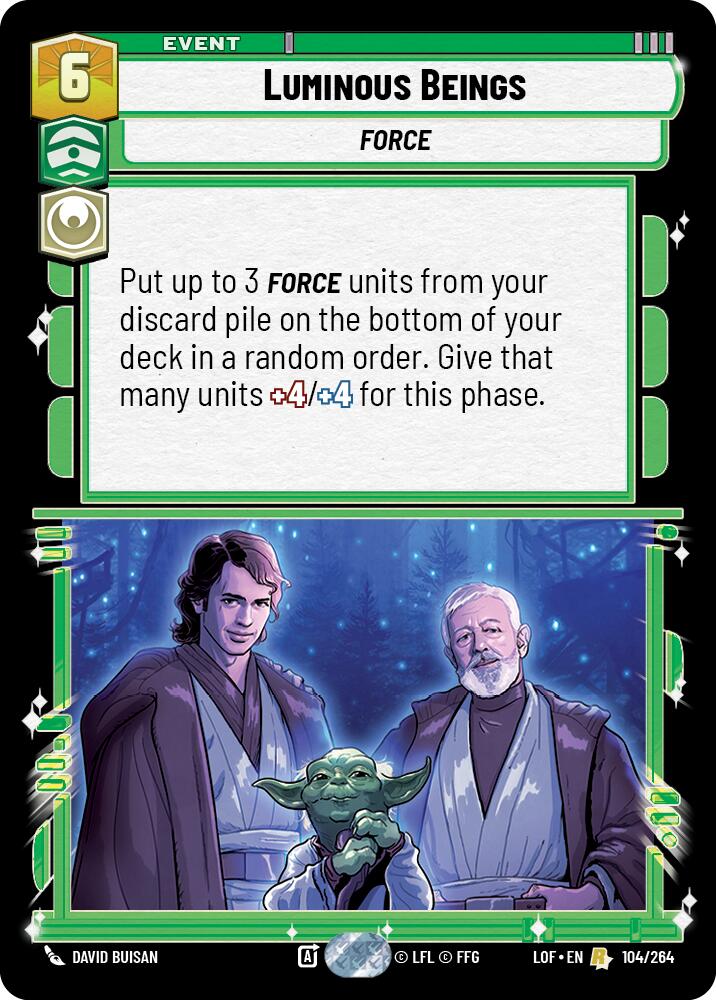 Luminous Beings (104/264) (104/264) [Legends of the Force] | Jomio and Rueliete's Cards and Comics