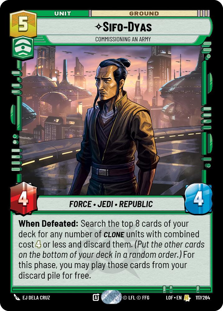 Sifo-Dyas - Commissioning An Army (117/264) (117/264) [Legends of the Force] | Jomio and Rueliete's Cards and Comics