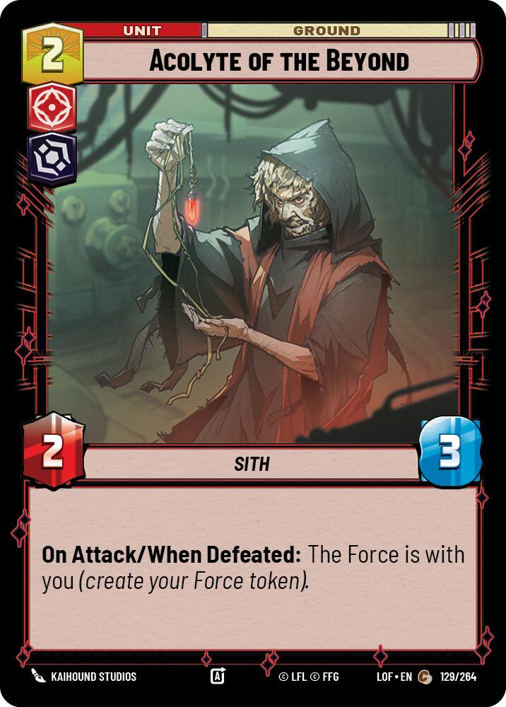 Acolyte of the Beyond (129/264) (129/264) [Legends of the Force] | Jomio and Rueliete's Cards and Comics