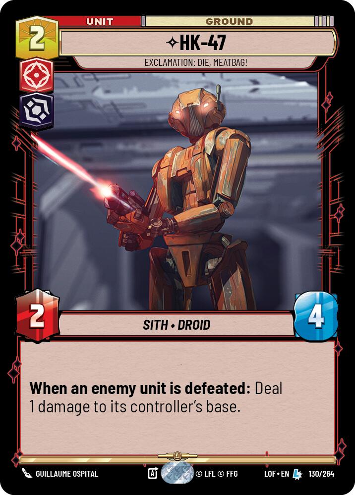HK-47 - Exclamation: Die, Meatbag! (130/264) (130/264) [Legends of the Force] | Jomio and Rueliete's Cards and Comics