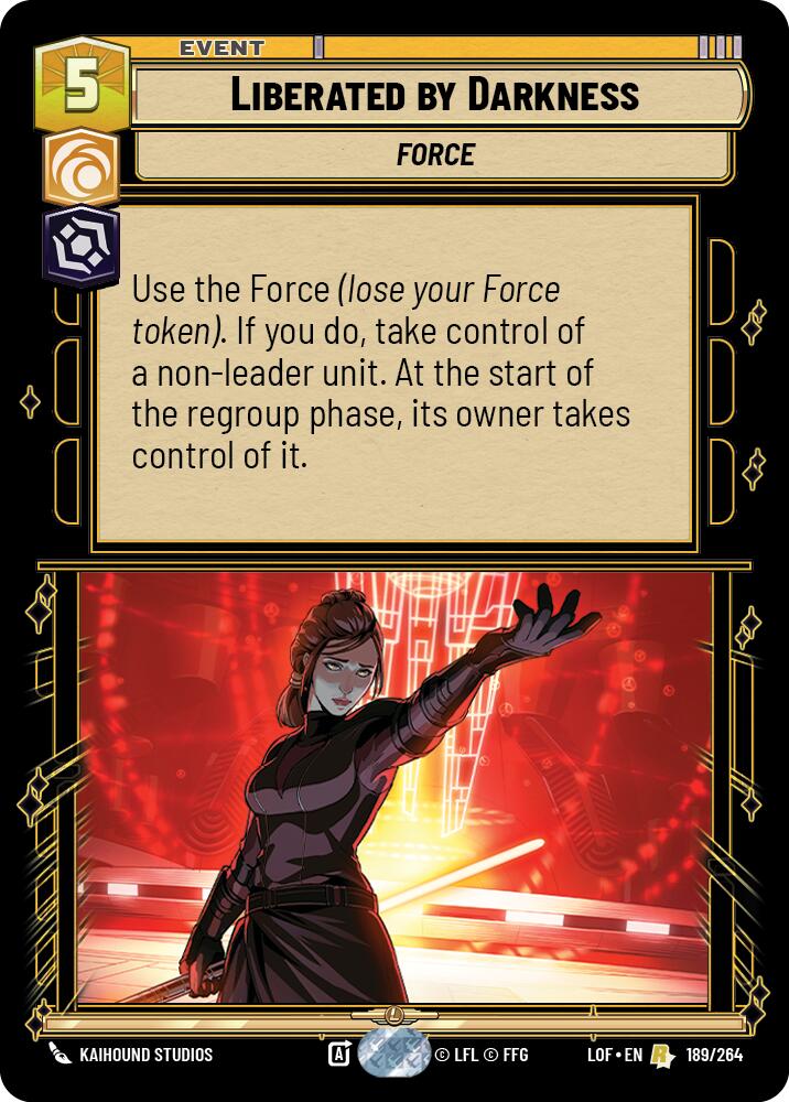 Liberated by Darkness (189/264) (189/264) [Legends of the Force] | Jomio and Rueliete's Cards and Comics