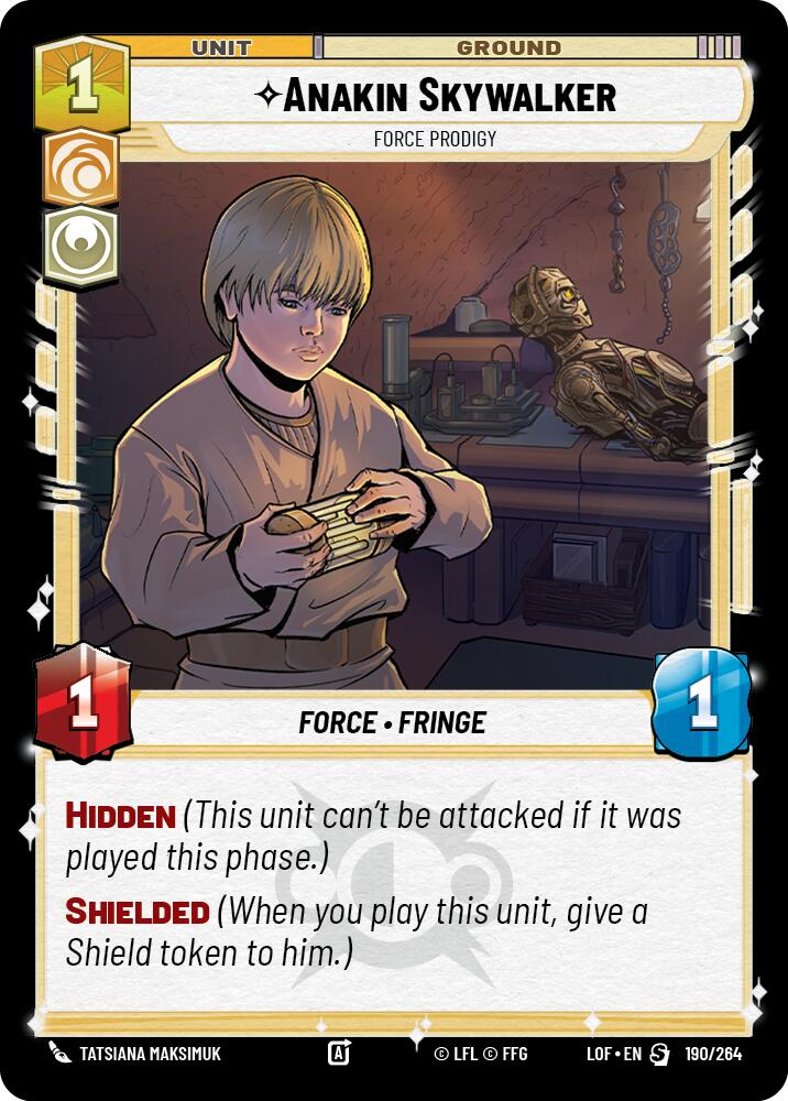 Anakin Skywalker - Force Prodigy (190/264) (190/264) [Legends of the Force] | Jomio and Rueliete's Cards and Comics