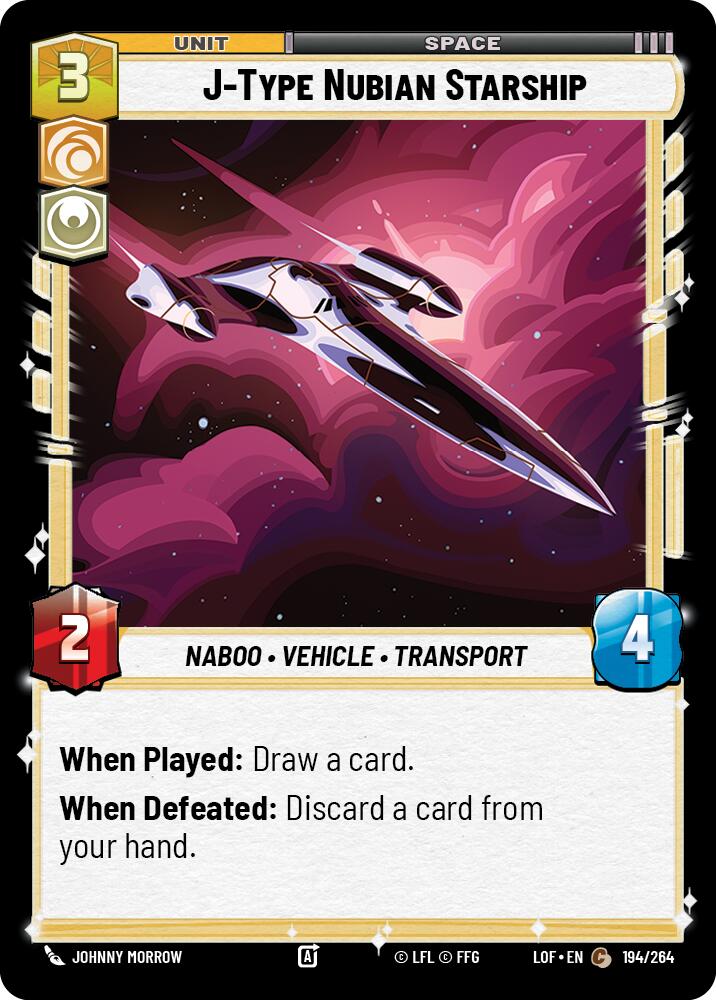 J-Type Nubian Starship (194/264) (194/264) [Legends of the Force] | Jomio and Rueliete's Cards and Comics