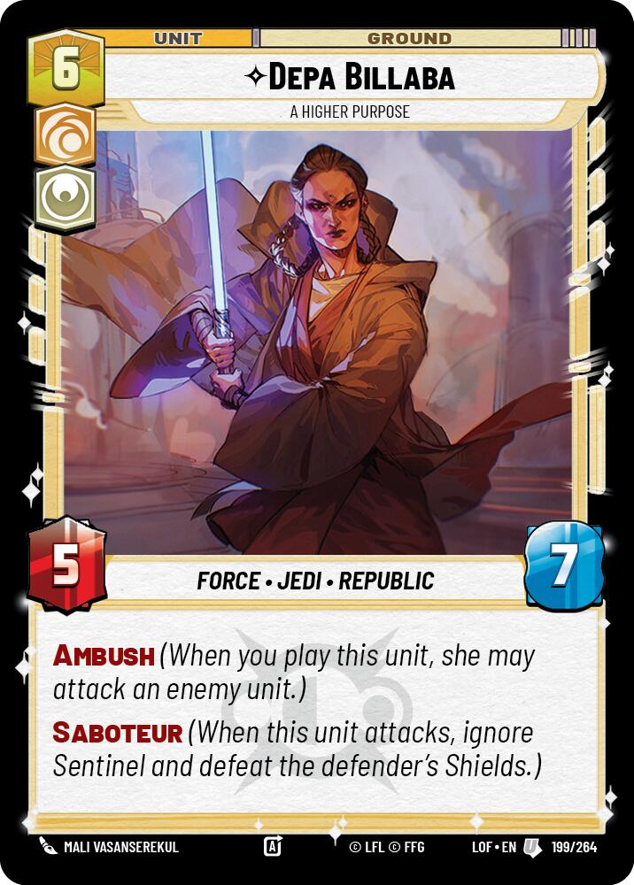 Depa Billaba - A Higher Purpose (199/264) (199/264) [Legends of the Force] | Jomio and Rueliete's Cards and Comics