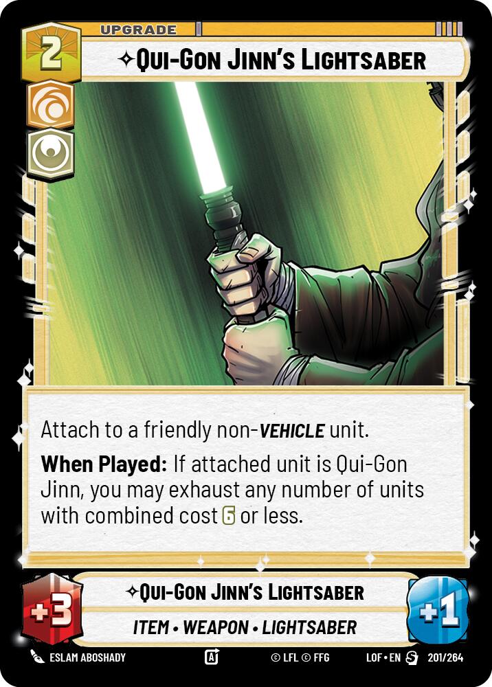 Qui-Gon Jinn's Lightsaber (201/264) (201/264) [Legends of the Force] | Jomio and Rueliete's Cards and Comics