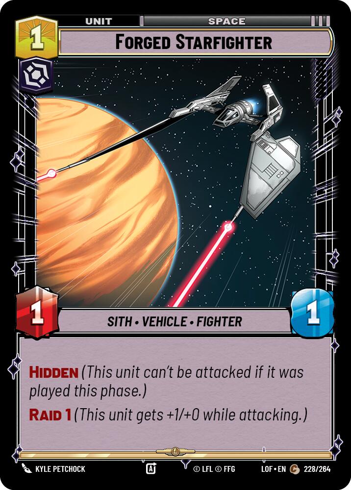 Forged Starfighter (228/264) (228/264) [Legends of the Force] | Jomio and Rueliete's Cards and Comics