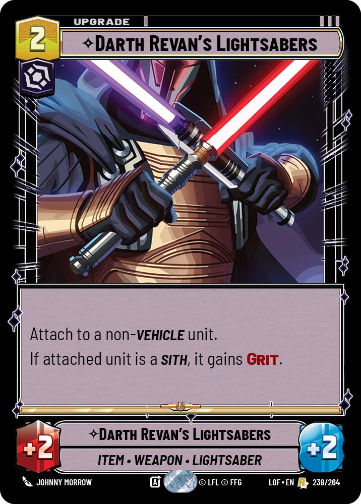 Darth Revan's Lightsabers (238/264) (238/264) [Legends of the Force] | Jomio and Rueliete's Cards and Comics
